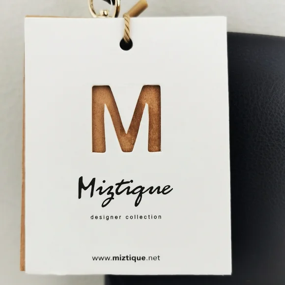 NWT Miztique Crossbody Bag designer collection black and gold multi compartment - Picture 2 of 13